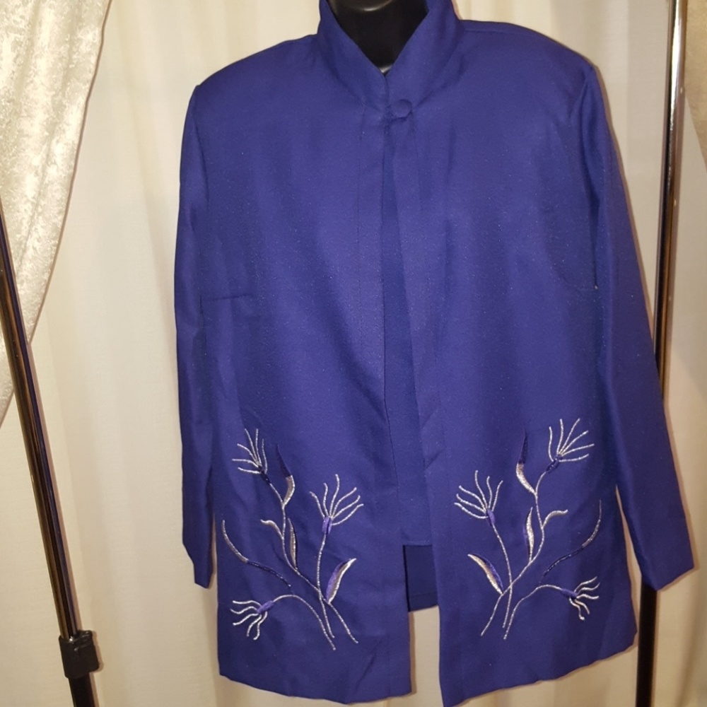 Purple top and jacket